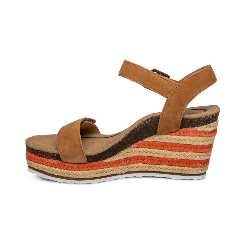 Sydney Espadrille Wedge - Cognac