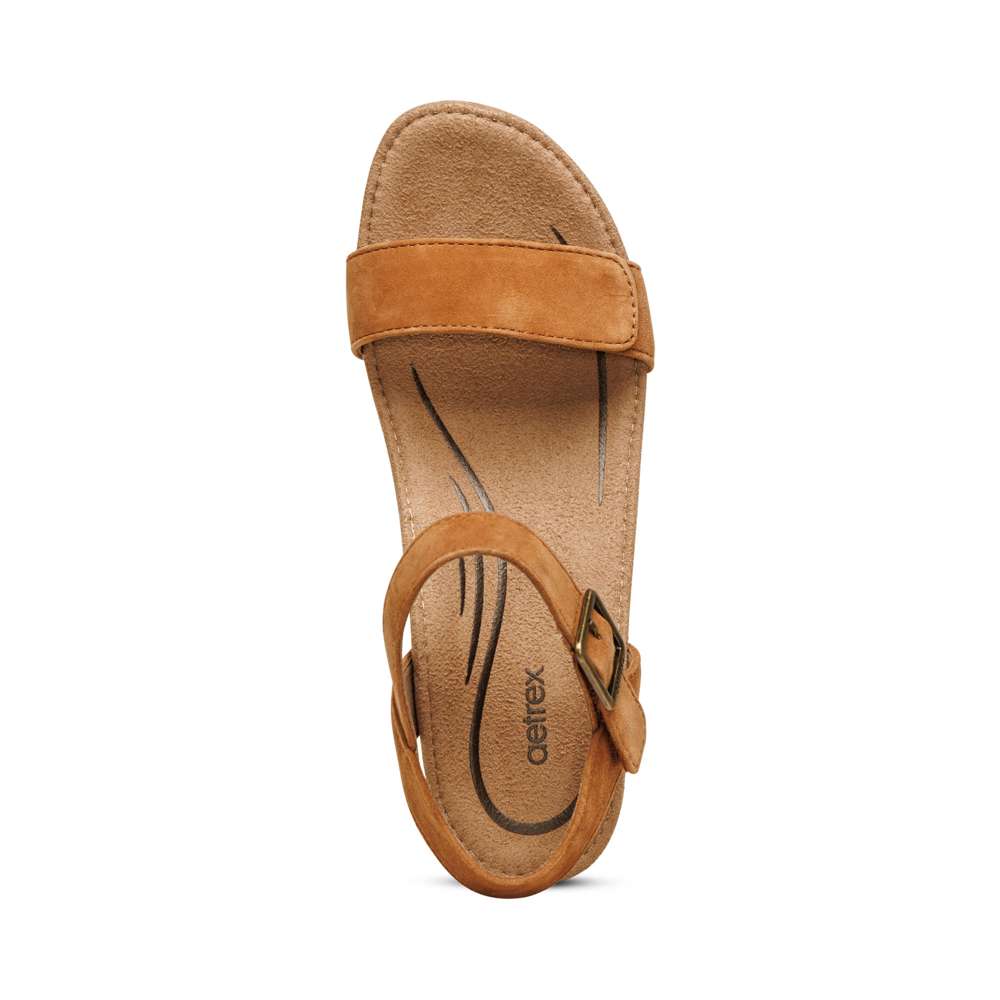 Sydney Espadrille Wedge - Cognac