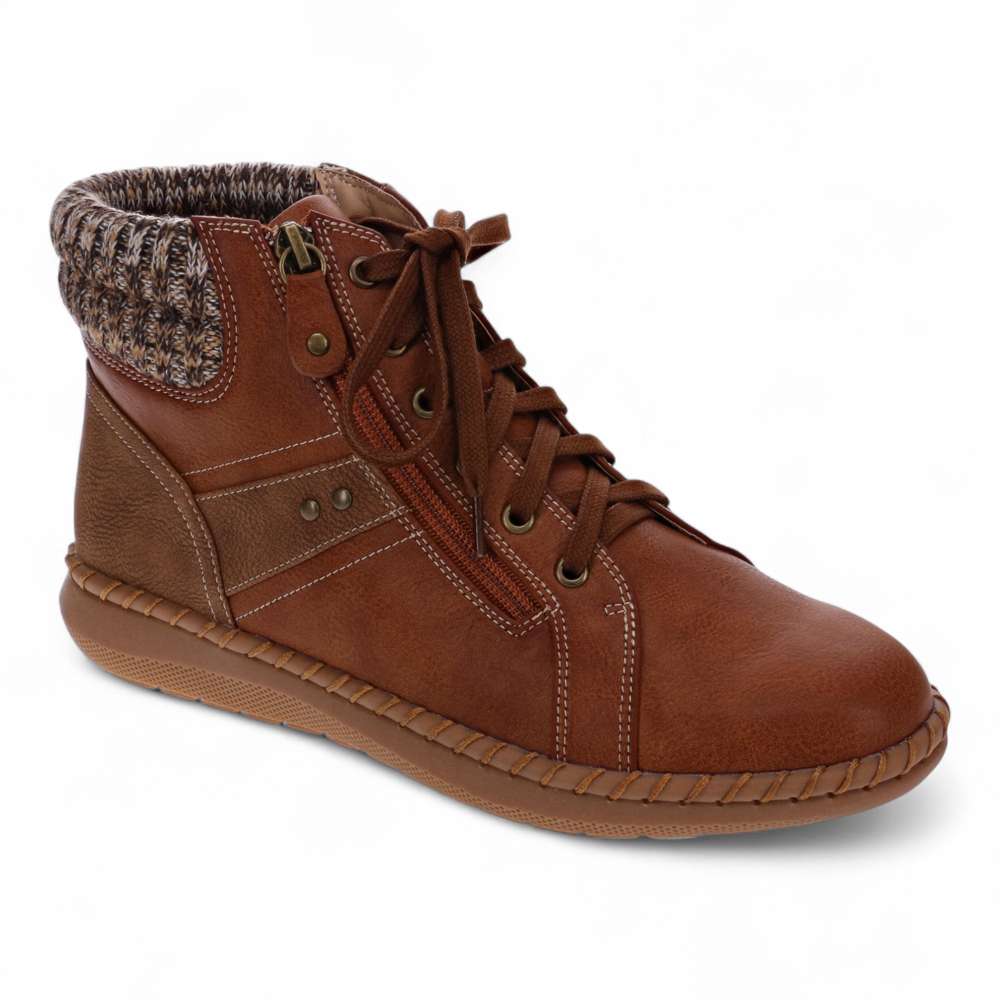 Wanda Zip Boot - Tan