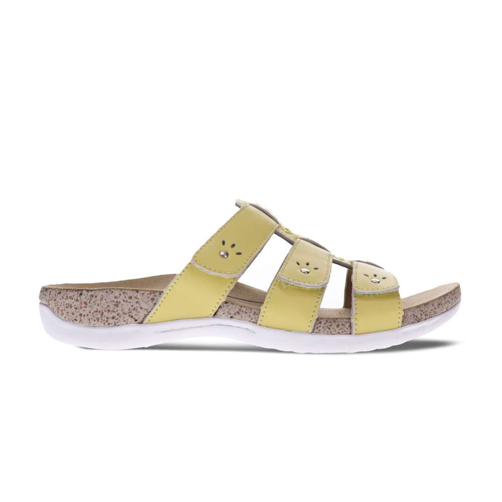 Andrea Slide Sandal - Yellow