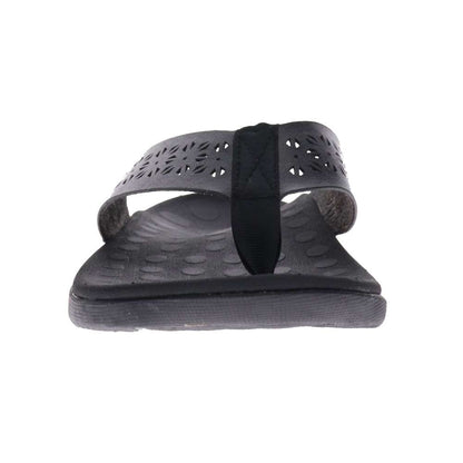 Spangle Toe Post Sandal - Black