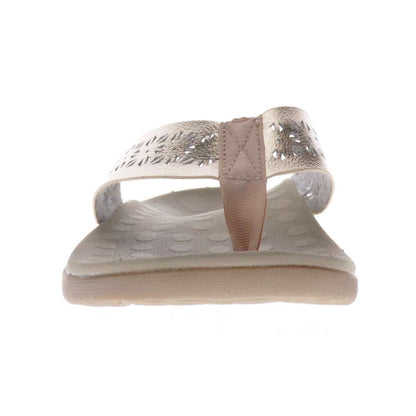 Spangle Toe Post Sandal - Soft Gold