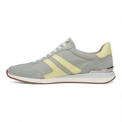 Lorena Lace Up Sneaker - Pistachio Fabric & Suede