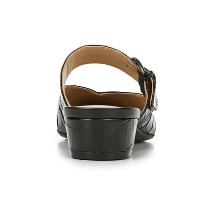 Bess Mule - Black Croc