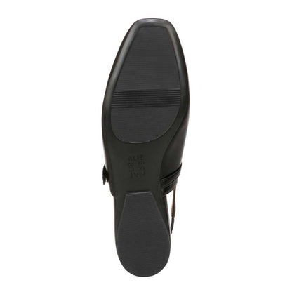 Connie Mary Jane Slingback Flat - Black Leather