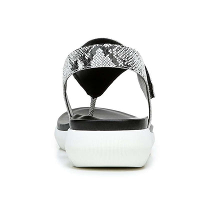 Lincoln Sandal - Black/White Snake