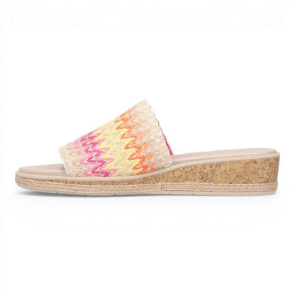 Breezy Wedge Sandals - Pink Tropical