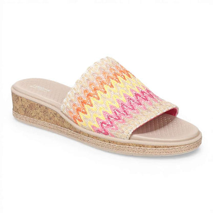 Breezy Wedge Sandals - Pink Tropical