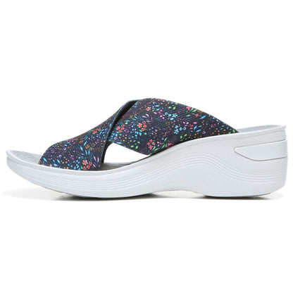 Desire Slide Sandal - Navy Floral