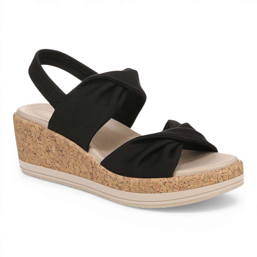 Riley Slingback Wedge - Black