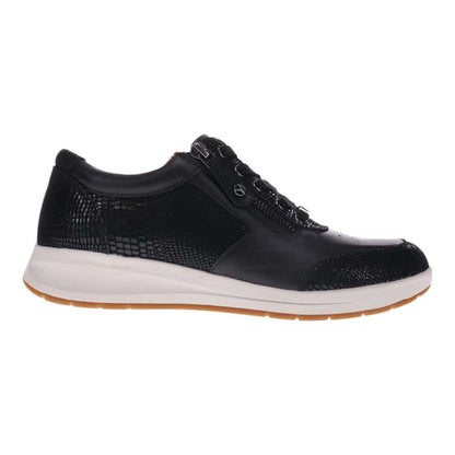 Boston Zip Sneaker - Black/Black Lizard Perf