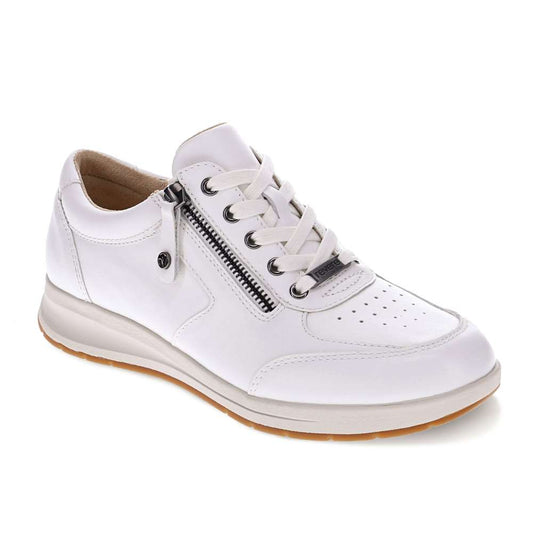 Boston Zip Sneaker - White Perf