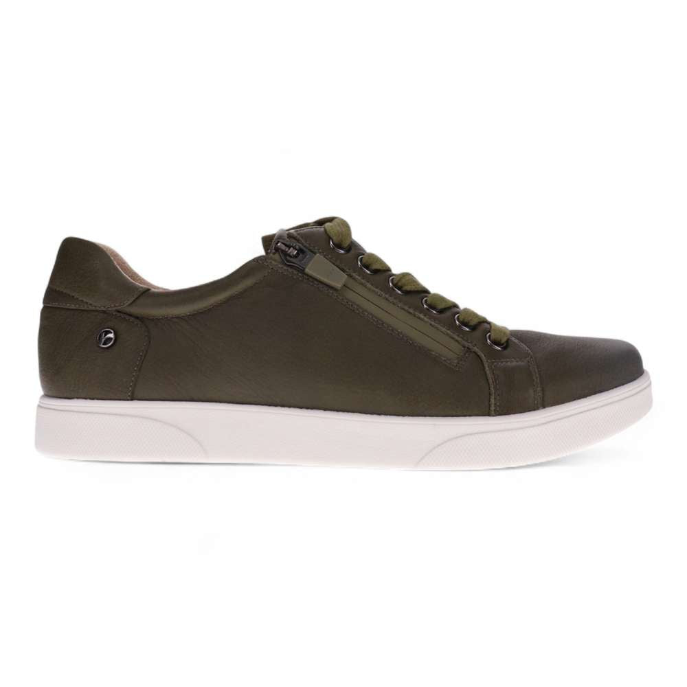 Brisbane Zip Casual Sneaker - Olive