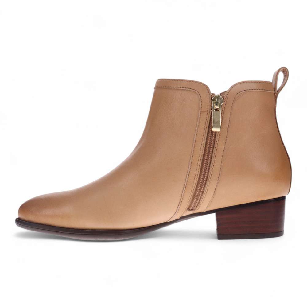 Houston Heeled Zip Boot - Fawn