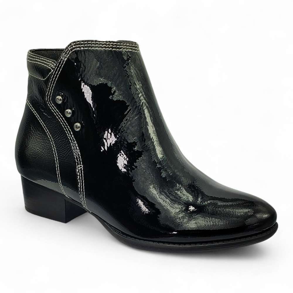 Tiko Ankle Bootie - Black Patent