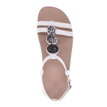 Ayla Adjustable Sandal - White