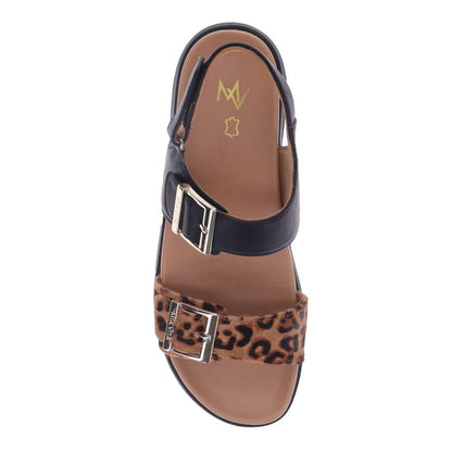 Bettina Sandal - Black Leopard