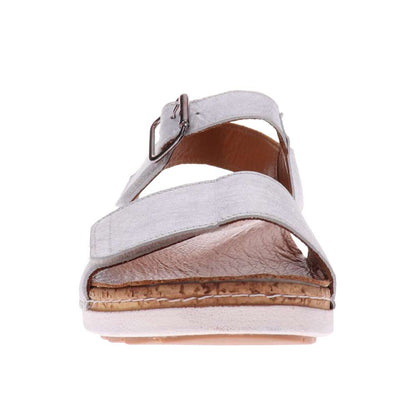 Georgia Back Strap Sandal - White Linen