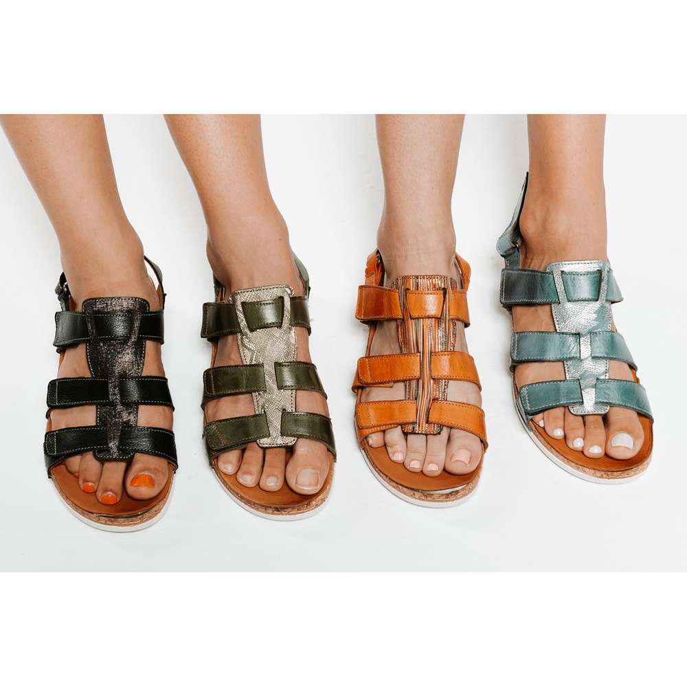 Santorini Gladiator Sandal - Khaki