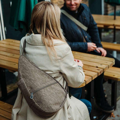 Textured Nylon Backpack - Truffle