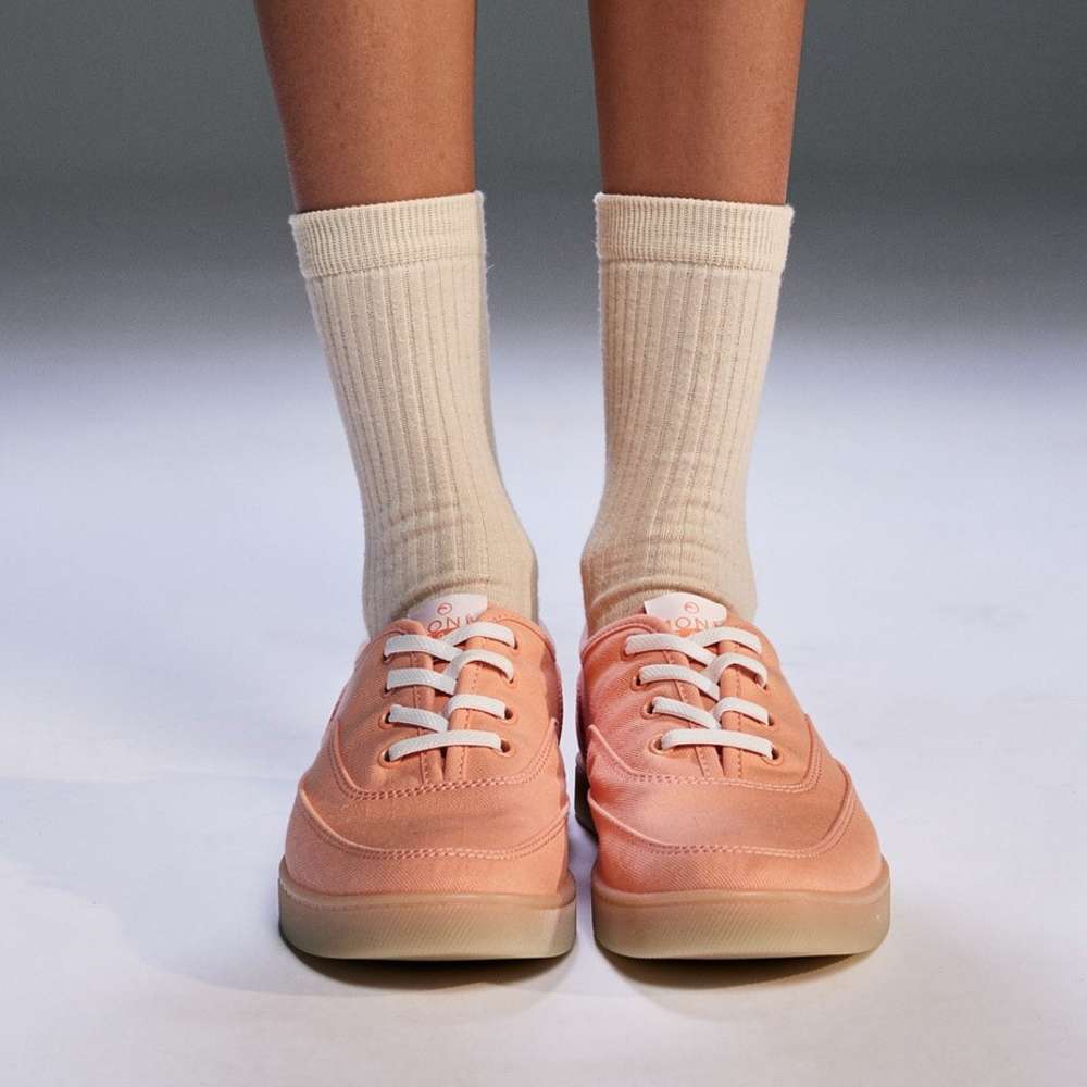 Cyan Slip-On Casual Sneaker - Shell Coral