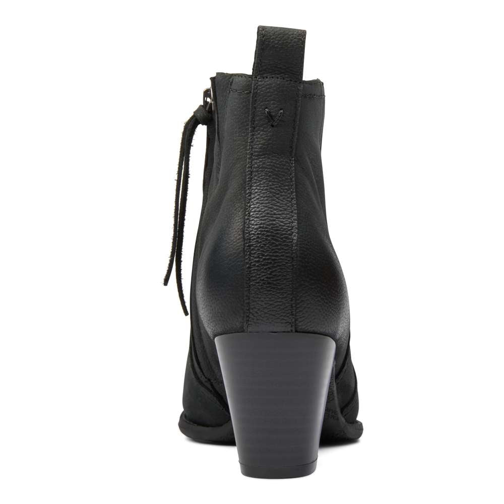 Raina Heeled Ankle Boot - Black