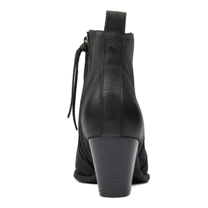Raina Heeled Ankle Boot - Black