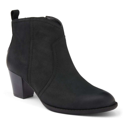 Raina Heeled Ankle Boot - Black