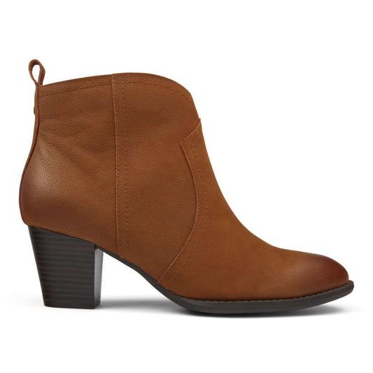 Raina Heeled Ankle Boot - Brown