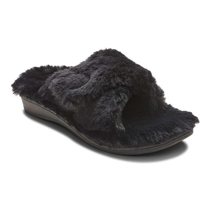Relax Plush Slipper - Black