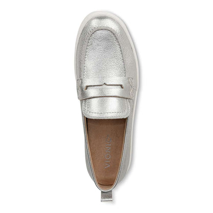 Uptown Loafer - Silver Leather