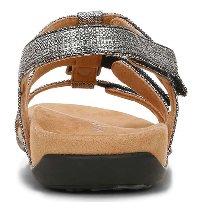 Amber Adjustable Sandal - Black Metallic