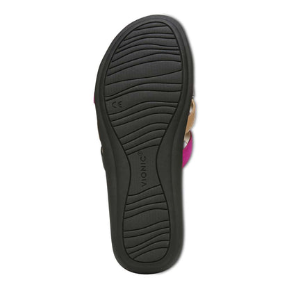 Dava Slide Sandal - Beige/Black