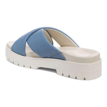 Vesta Flatform Lug Sandal - Blue Shadow