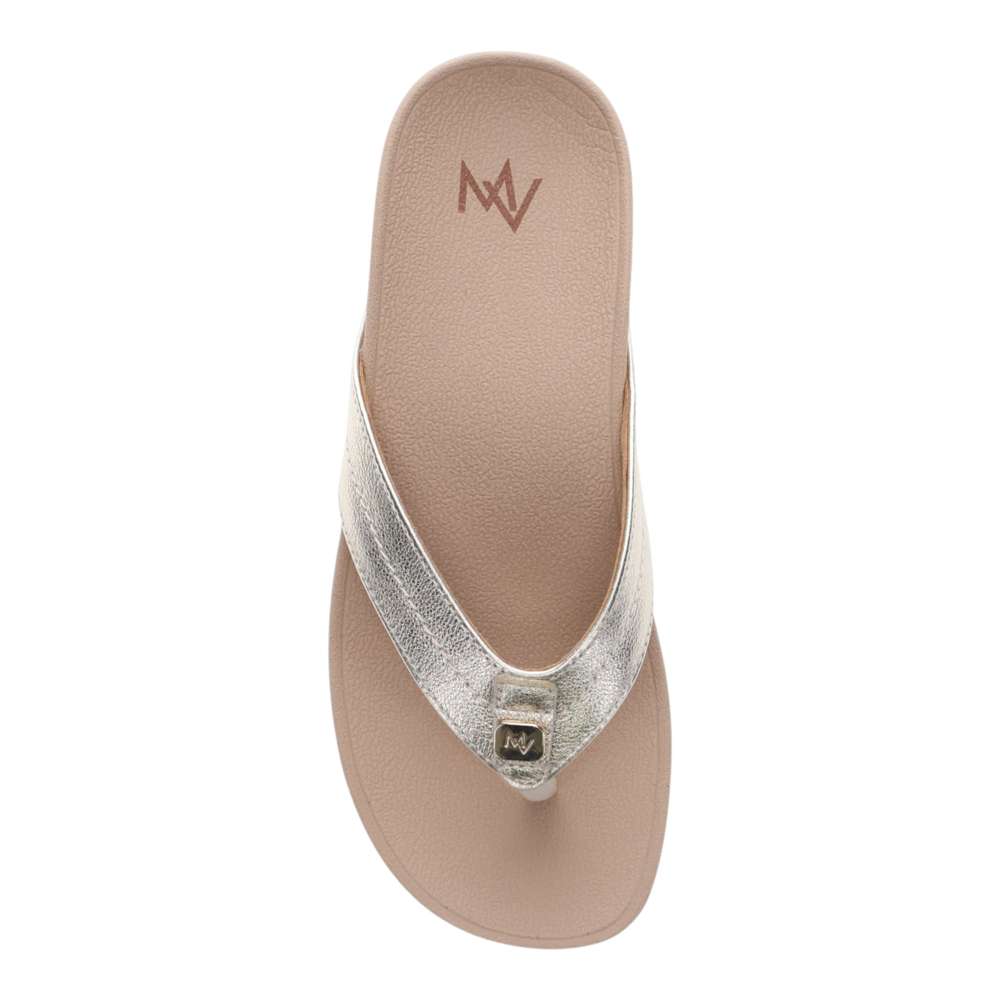 Allora Smooth Toe Post Sandal - Champagne