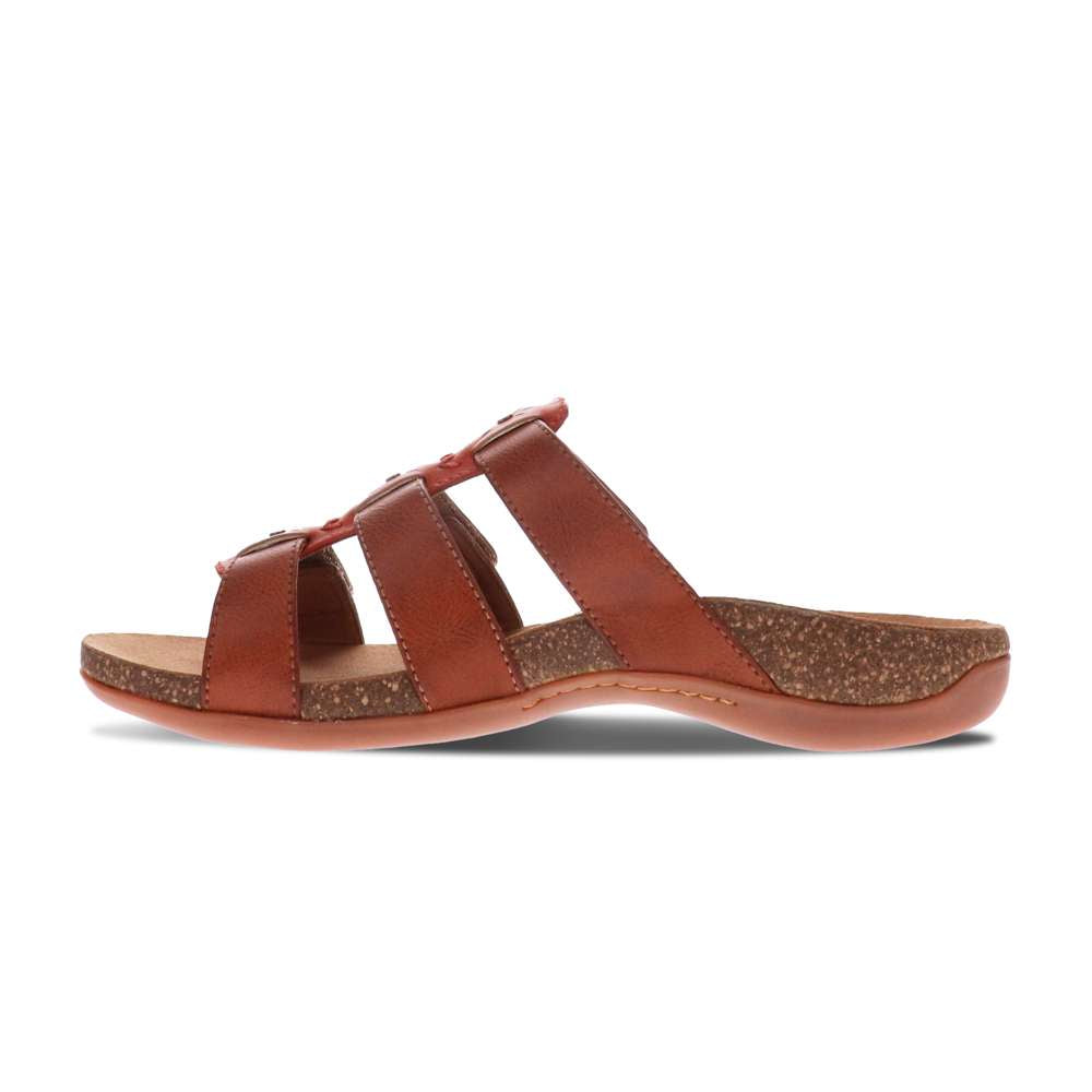 Andrea Slide - Tangerine/Tan