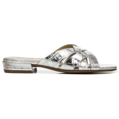 Ashford Slide - Silver Croc
