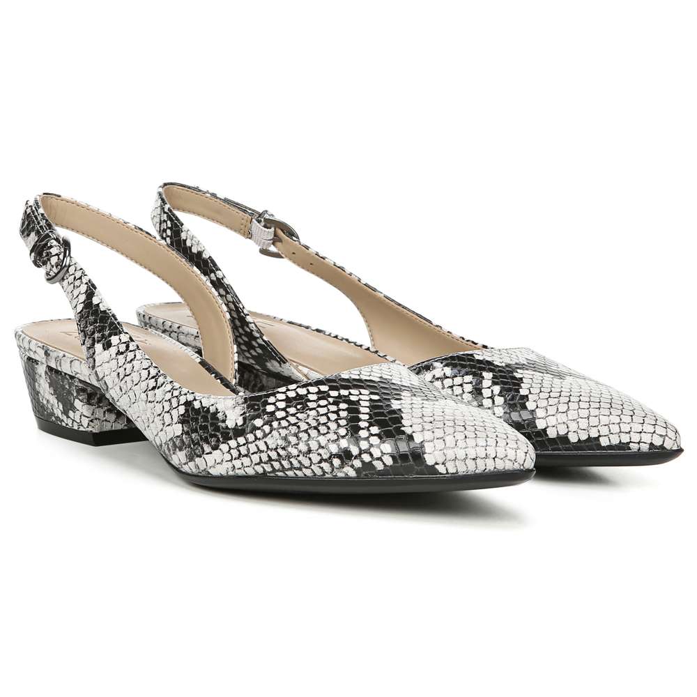 Banks Slingback - Black/White Snake