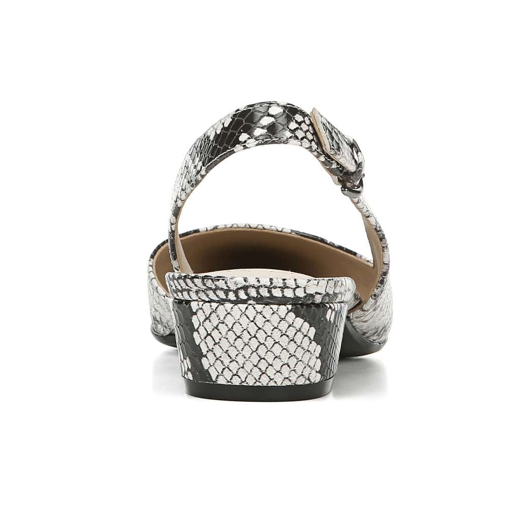 Banks Slingback - Black/White Snake