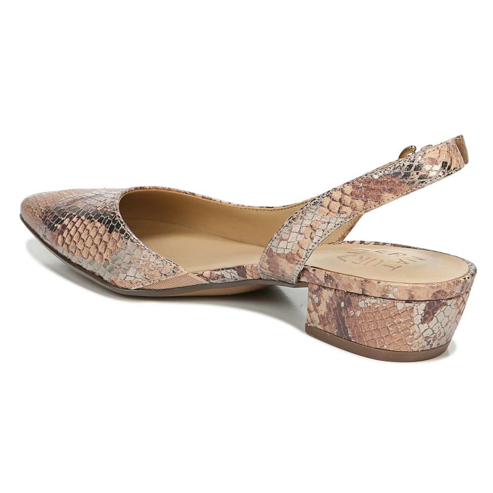 Banks Slingback - Tan Metallic Snake