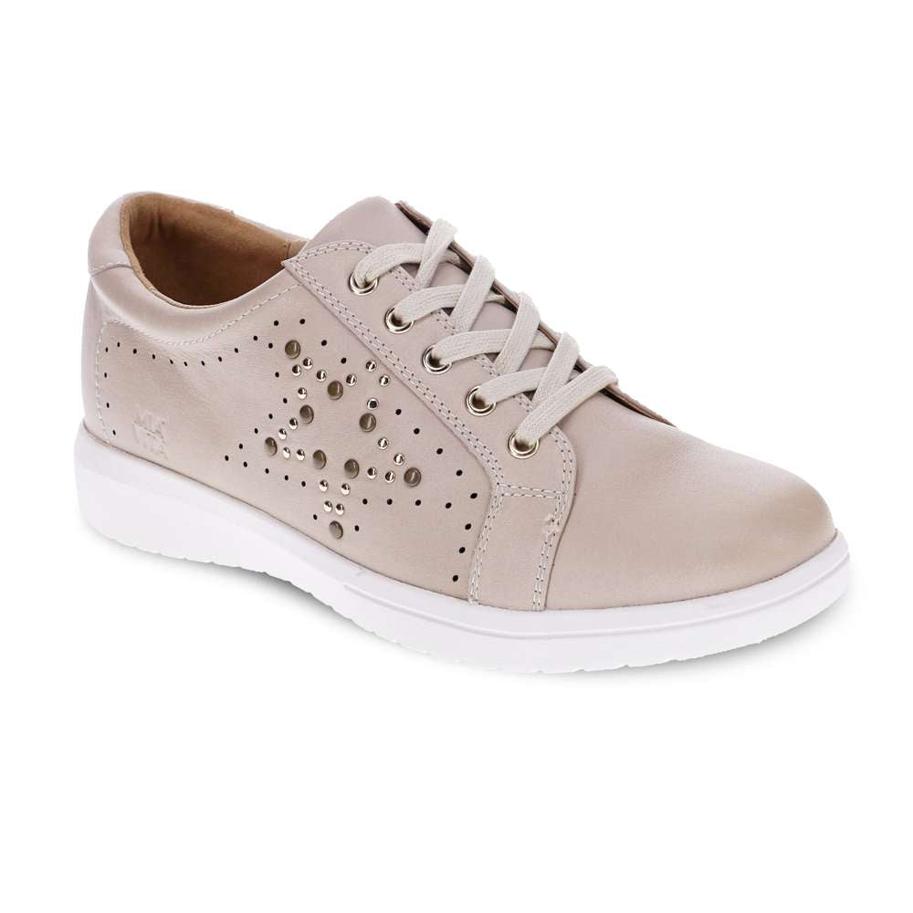 Basha Lace-Up Casual Sneaker - Beige