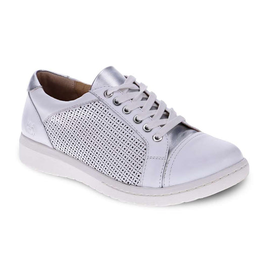 Belinda Lace-Up Casual Sneaker - White Laser