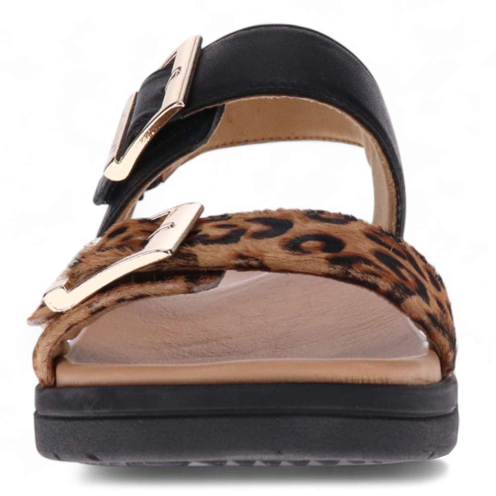 Bettina Slingback Sandal - Black Leopard
