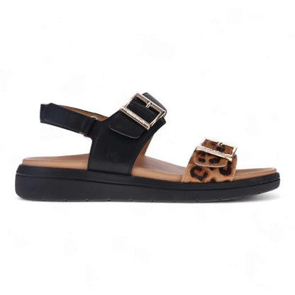 Bettina Slingback Sandal - Black Leopard