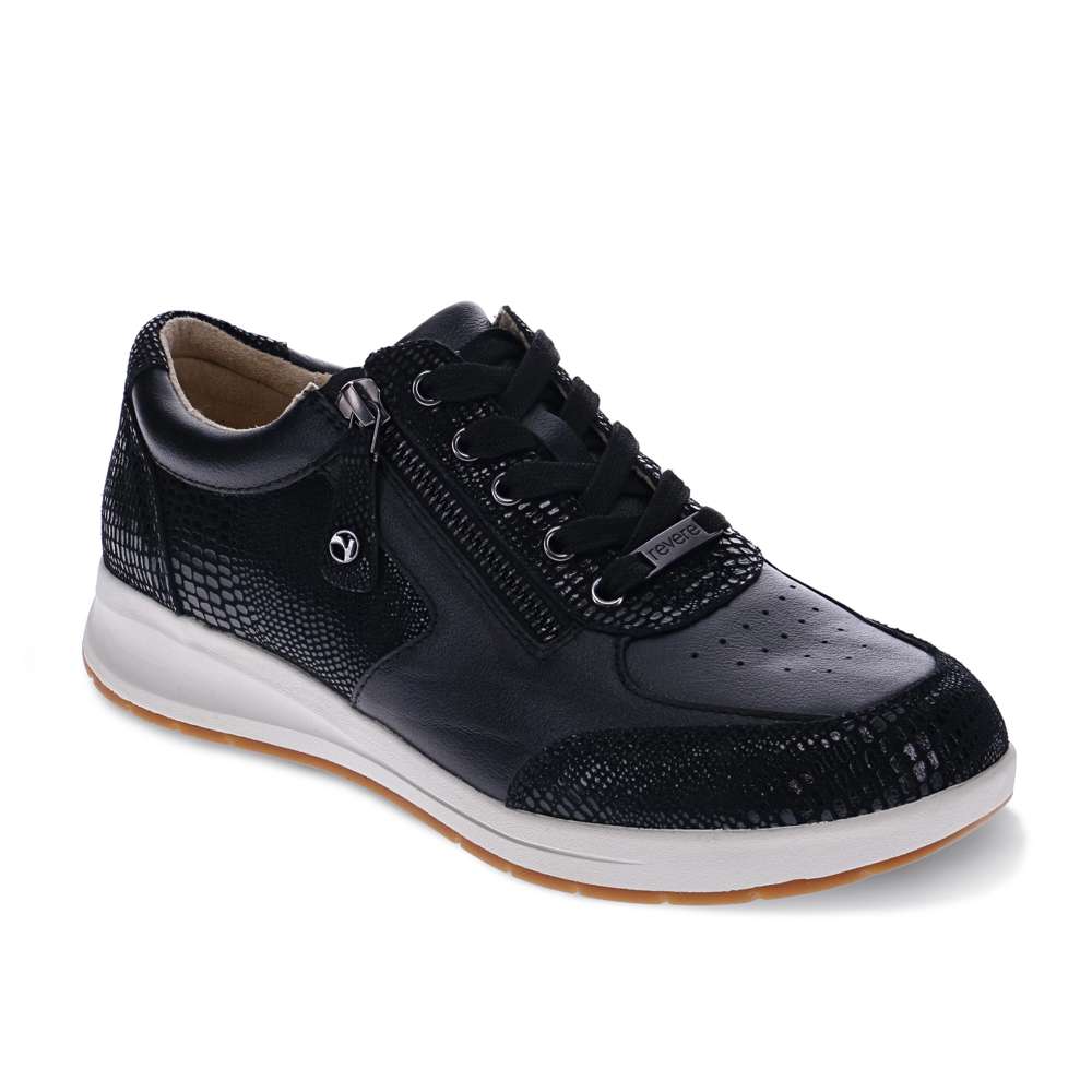 Boston Zip Casual Sneaker - Black Perf