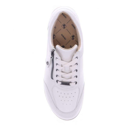 Boston Zip Casual Sneaker - White Perf