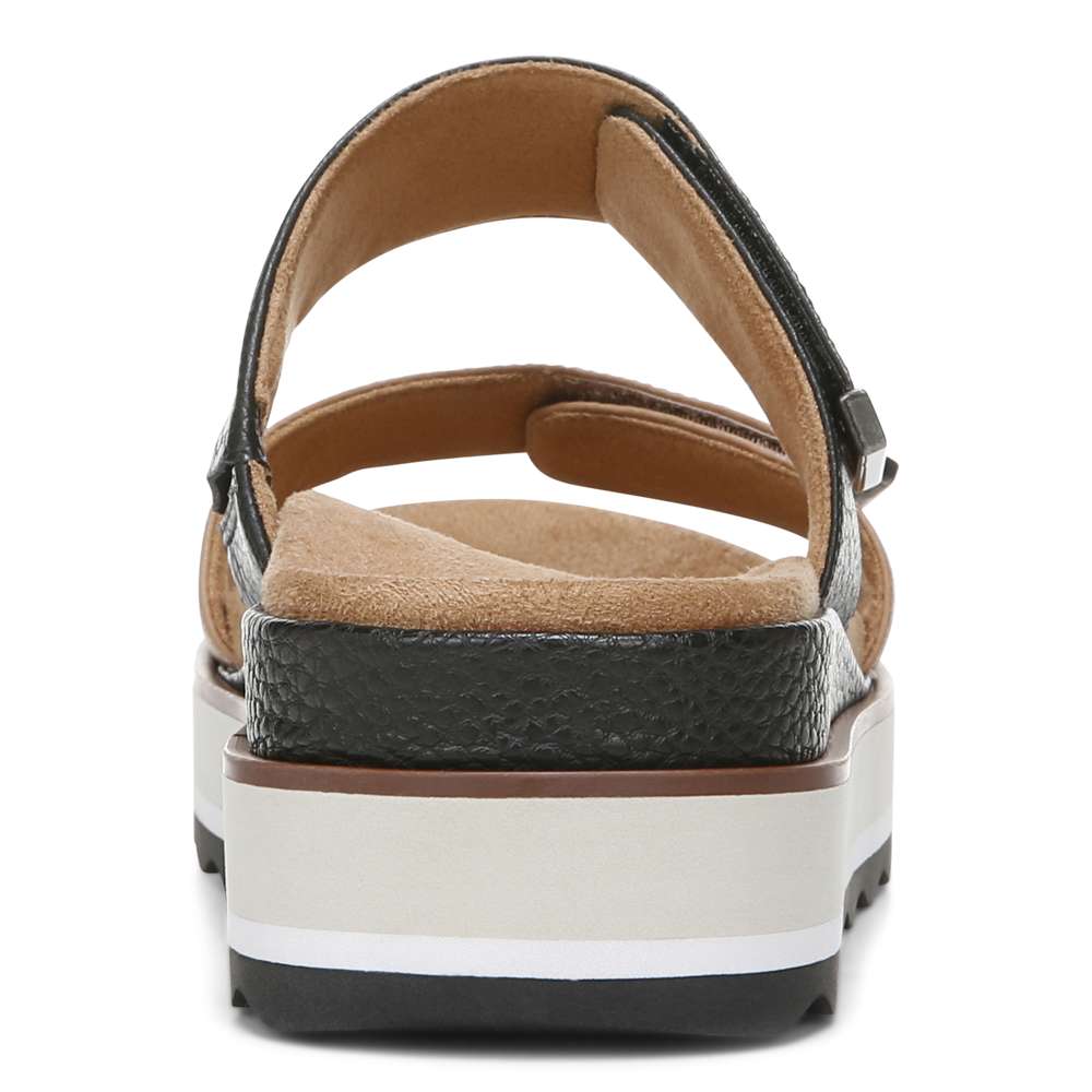 Brandie Flatform Slide - Black/Tan