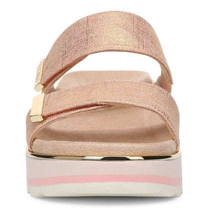 Brandie Flatform Slide - Roze Metallic