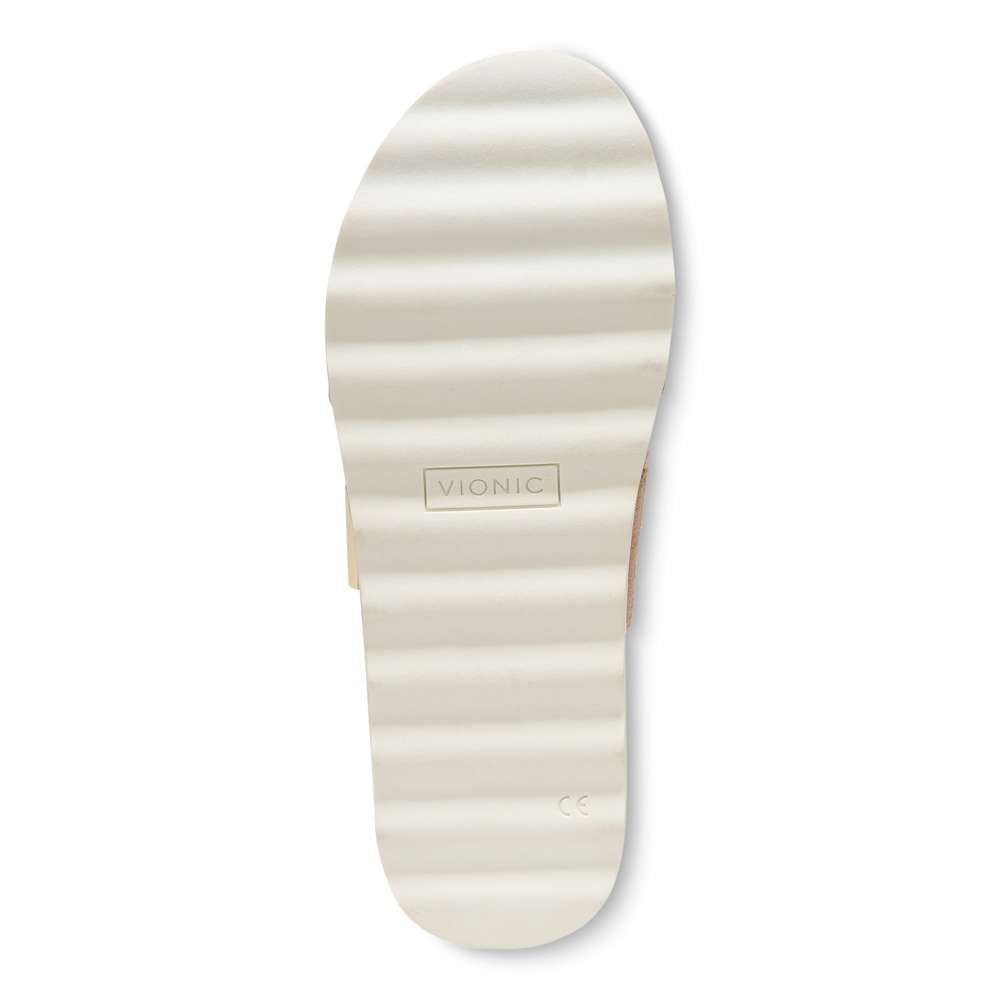 Brandie Flatform Slide - Roze Metallic