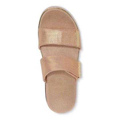 Brandie Flatform Slide - Roze Metallic